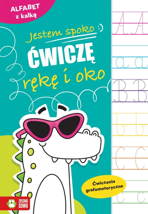 Alfabet z kalką. Ćwiczenia grafomotoryczne....