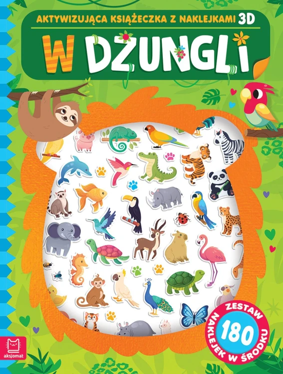 W dżungli. Aktywizująca książeczka z naklejkami 3D