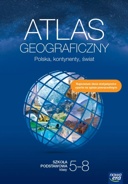 Geografia atlas Polska kontynenty świat klasy...