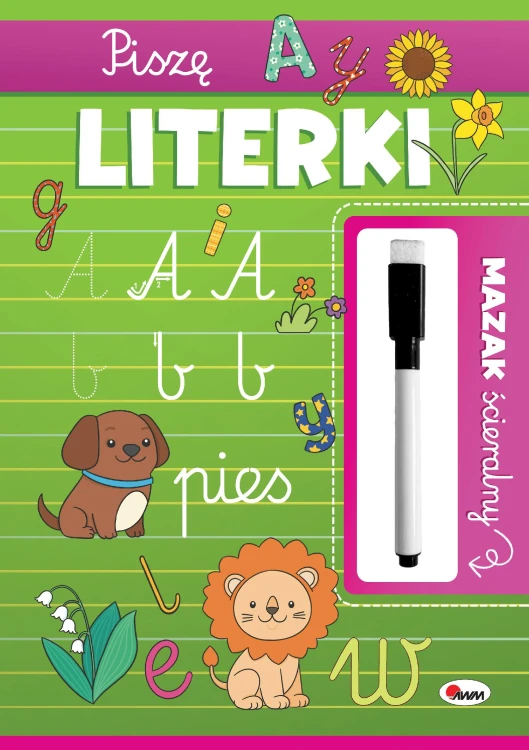 Piszę literki. Mazak ścieralny