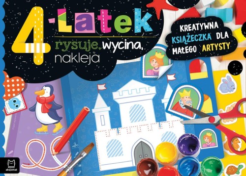 4-latek rysuje, wycina, nakleja. Kreatywna...