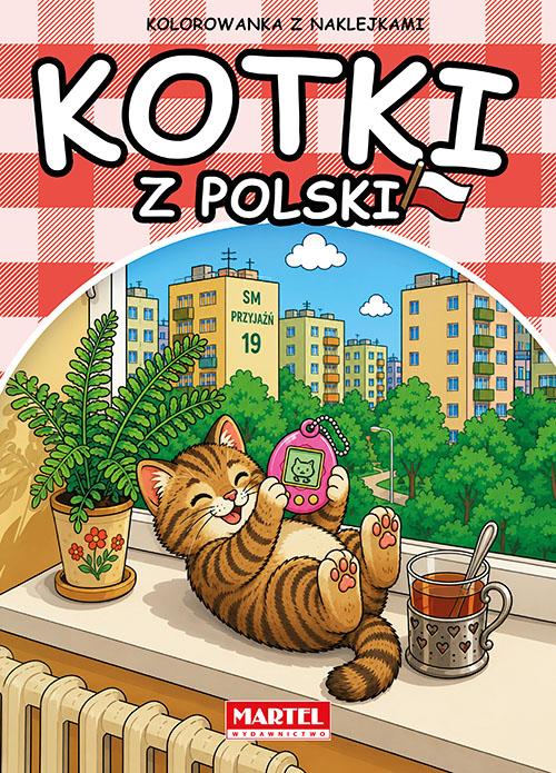 Kotki z Polski. Kolorowanka z naklejkami