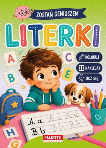 Zostań geniuszem Literki z naklejkami