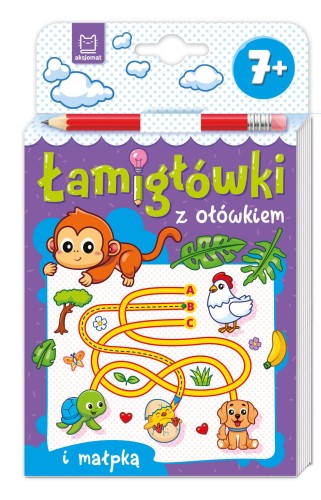 Łamigłówki z ołówkiem z małpką. Od 7 lat....
