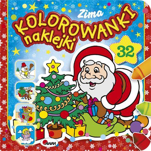 Zima. Kolorowanki, naklejki, Piotr Kozera