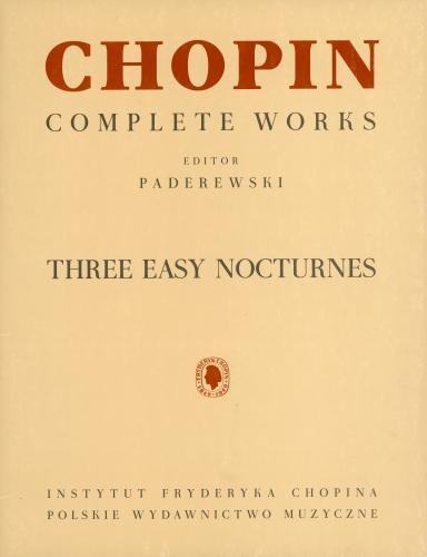 Chopin,F. Trzy łatwe nokturny CWS, Fryderyk Chopin