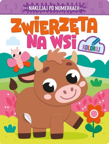 Zwierzęta na wsi. Naklejaj po numerkach