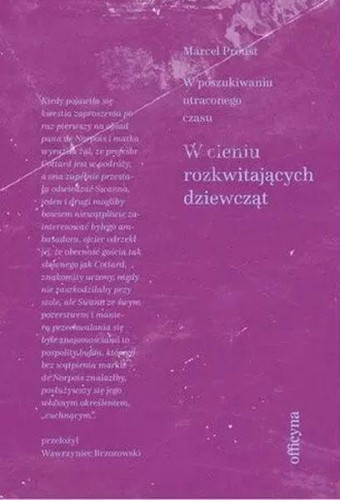 W cieniu rozkwitających dziewcząt, Marcel Proust