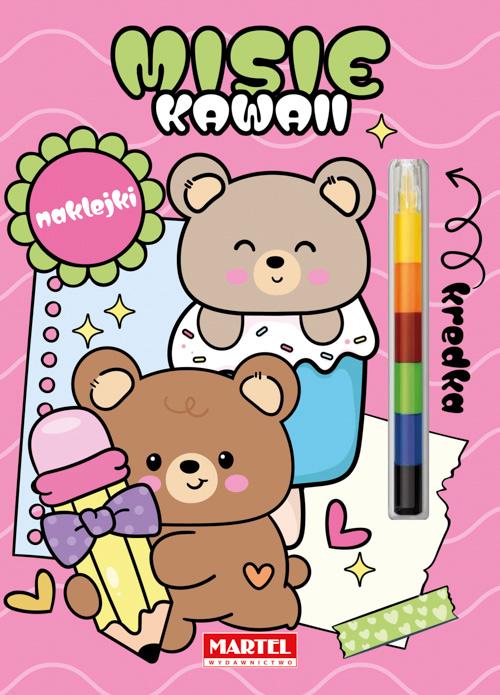 Kawaii misie z naklejkami. Modułowa kredka