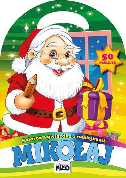 Mikołaj. Kolorowa gwiazdka z naklejkami