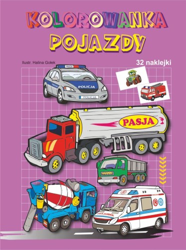 Pojazdy. Kolorowanka, Halina Gołek