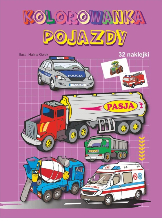 Pojazdy. Kolorowanka, Halina Gołek