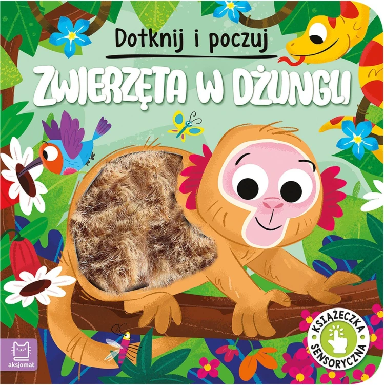 Zwierzęta w dżungli. Książeczka sensoryczna....