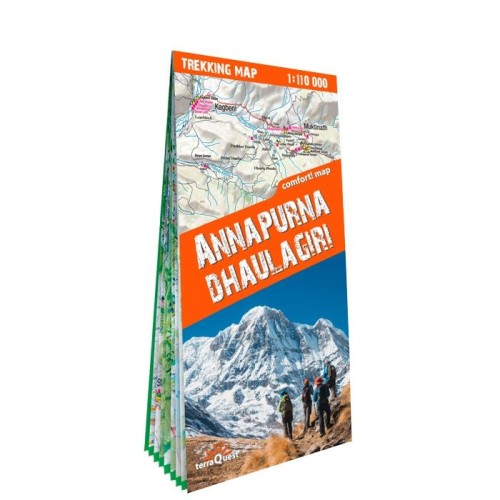 Annapurna & Dhaulagiri trekking map 1:650 000...