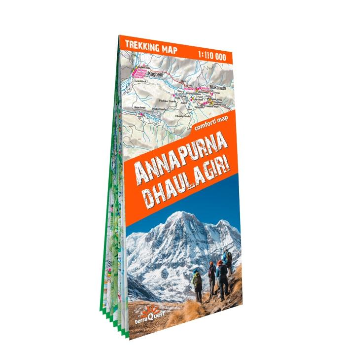 Annapurna & Dhaulagiri trekking map 1:650 000...