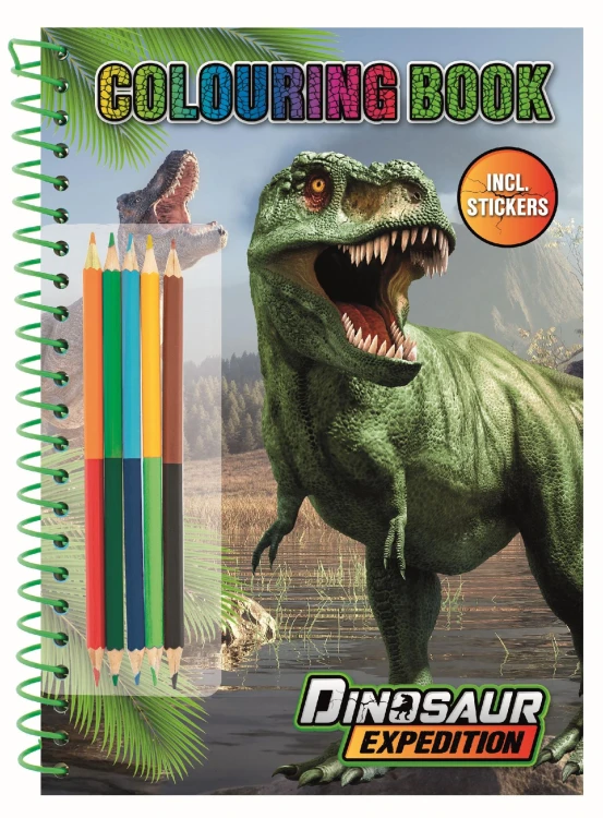 Kolorowanka Dinozaur + kredki