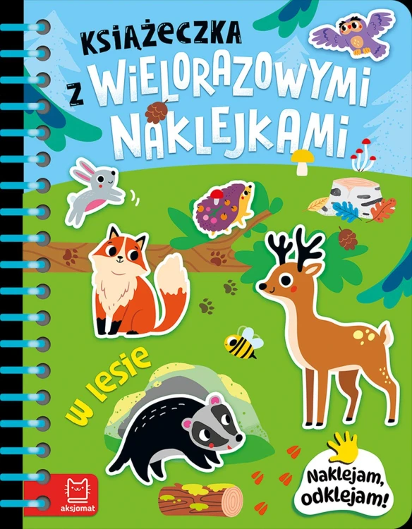 lesie. Naklejam, odklejam!. Książeczka z...