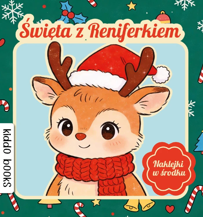 Kolorowanka. Świeta z reniferkiem