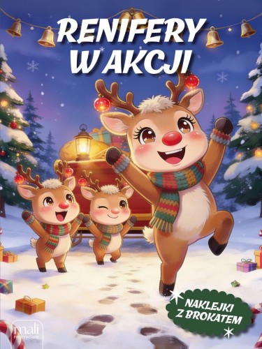 Kolorowanka. Renifery w akcji