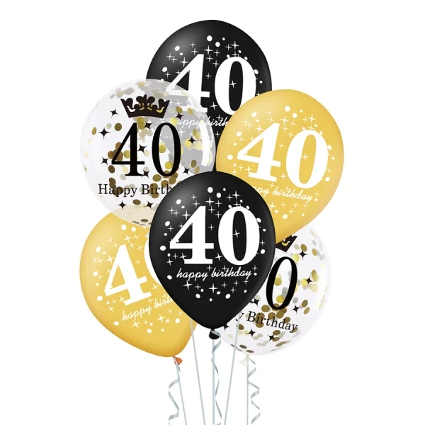 balony-na-40-urodziny-mix-12cali-30cm-6szt.webp